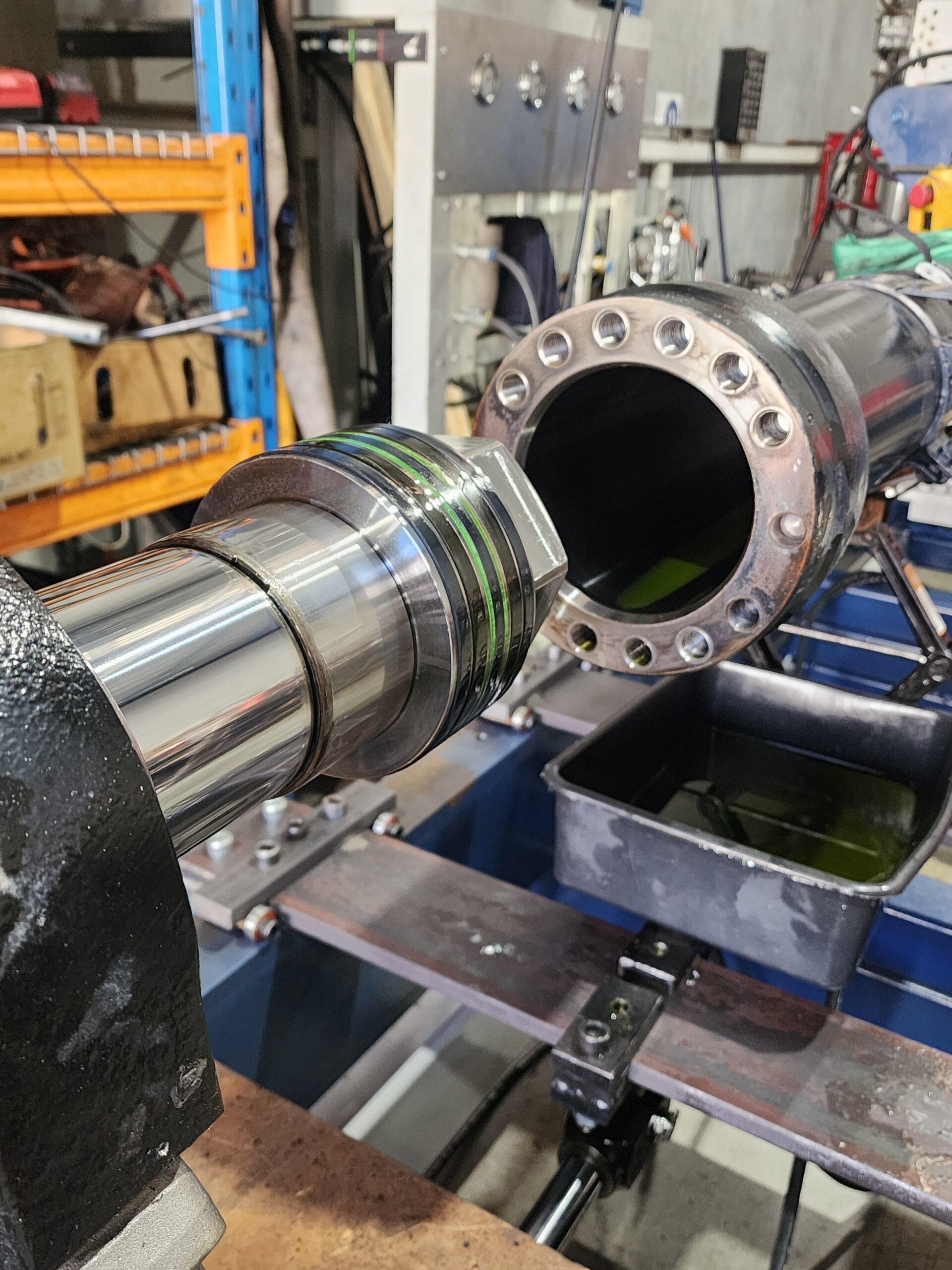 The moment the piston is drawn out of the barrel during strip-down